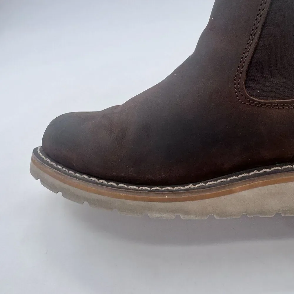 Carhartt Women's Chelsea Wedge Boot 8 M Brown Leather Work Boot FW5025 Slip On